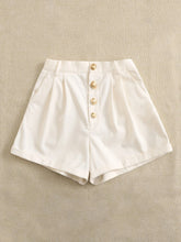 Essnce High Waist Button Front Wide Leg Shorts